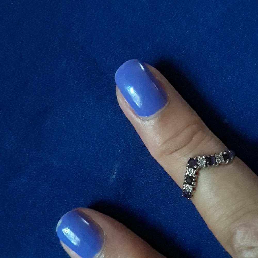 Amethyst and diamond ring